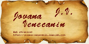 Jovana Venečanin vizit kartica